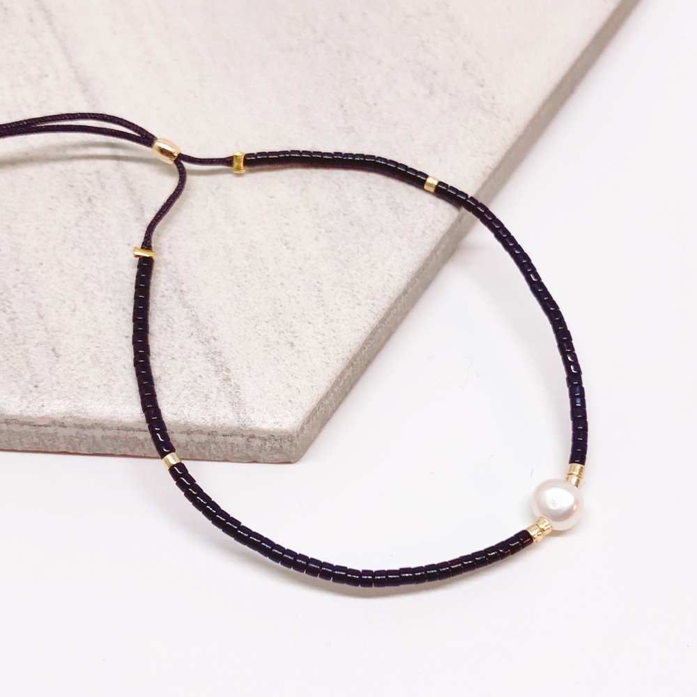 Free People Pearl and Glass Beaded Bracelet